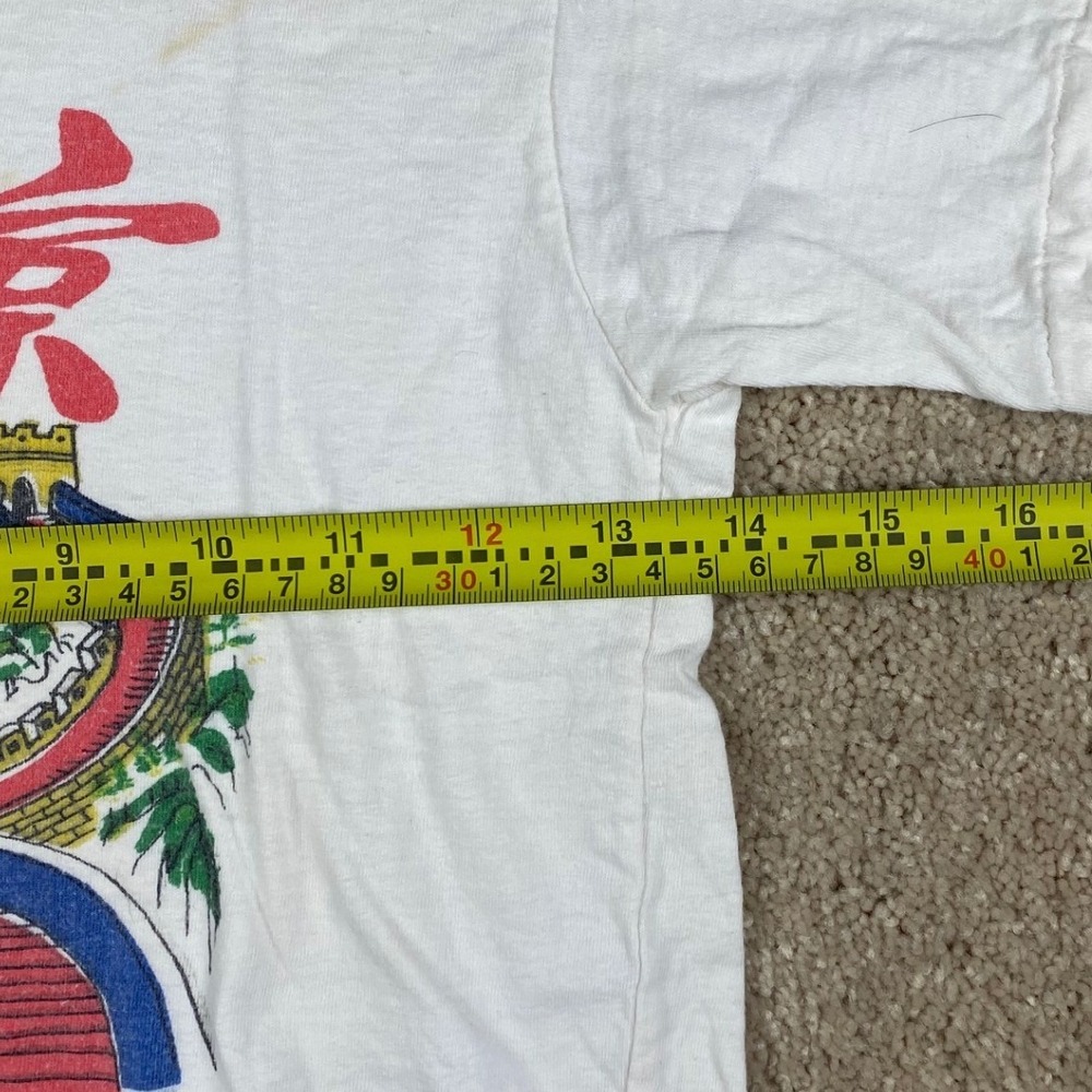 Vintage Great Wall of China Beijing Souvenir T-Shirt Kids White Single Stitch - Picture 5 of 9